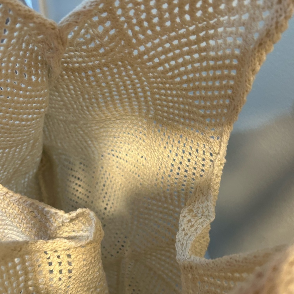 Cream Knit Tote Bag - Picture 3 of 3